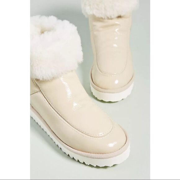 NEW Anthropologie Maypol Natalia Shearling-Lined Leather Boots Size EU 39 US 9 - Picture 3 of 4